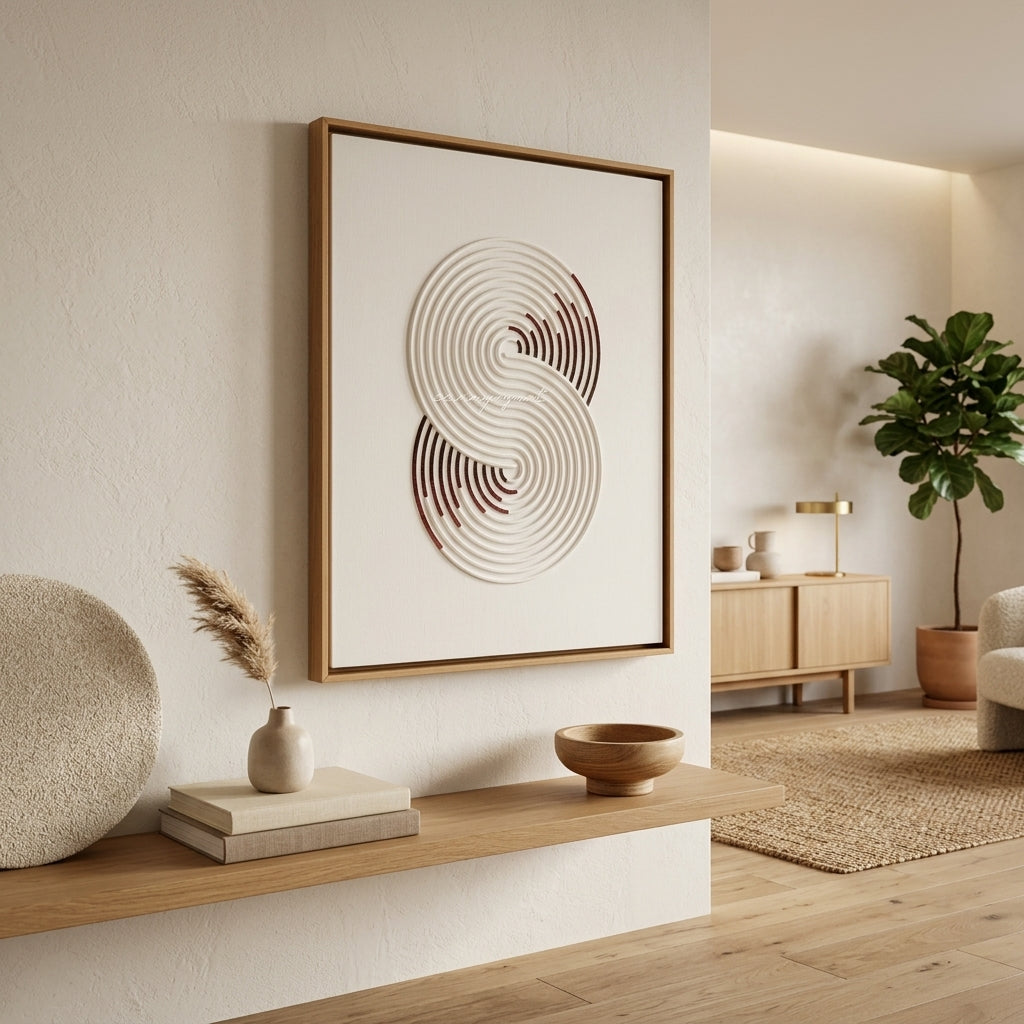 H1006 3D Spiral Curve Texture Wall Art - Hussainor.com