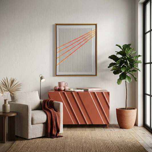H1004 Modern Gradient Lines Textured Wall Art - Hussainor.com