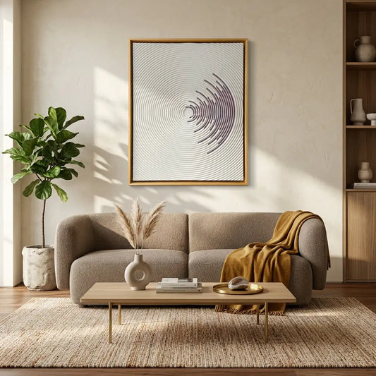 H10020 Concentric Circle Textured Wall Art - Hussainor.com