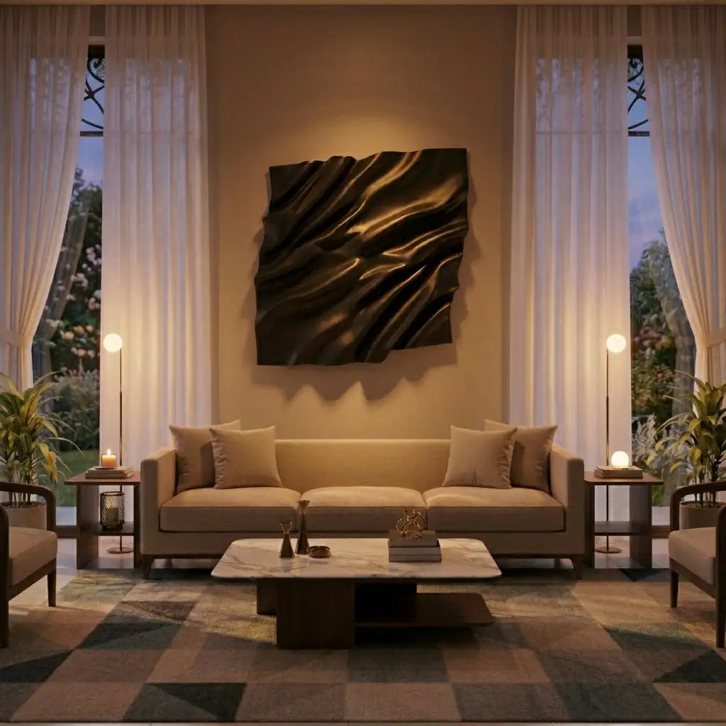 H10024 Texture Panel Sculptural Wall Art - Hussainor.com