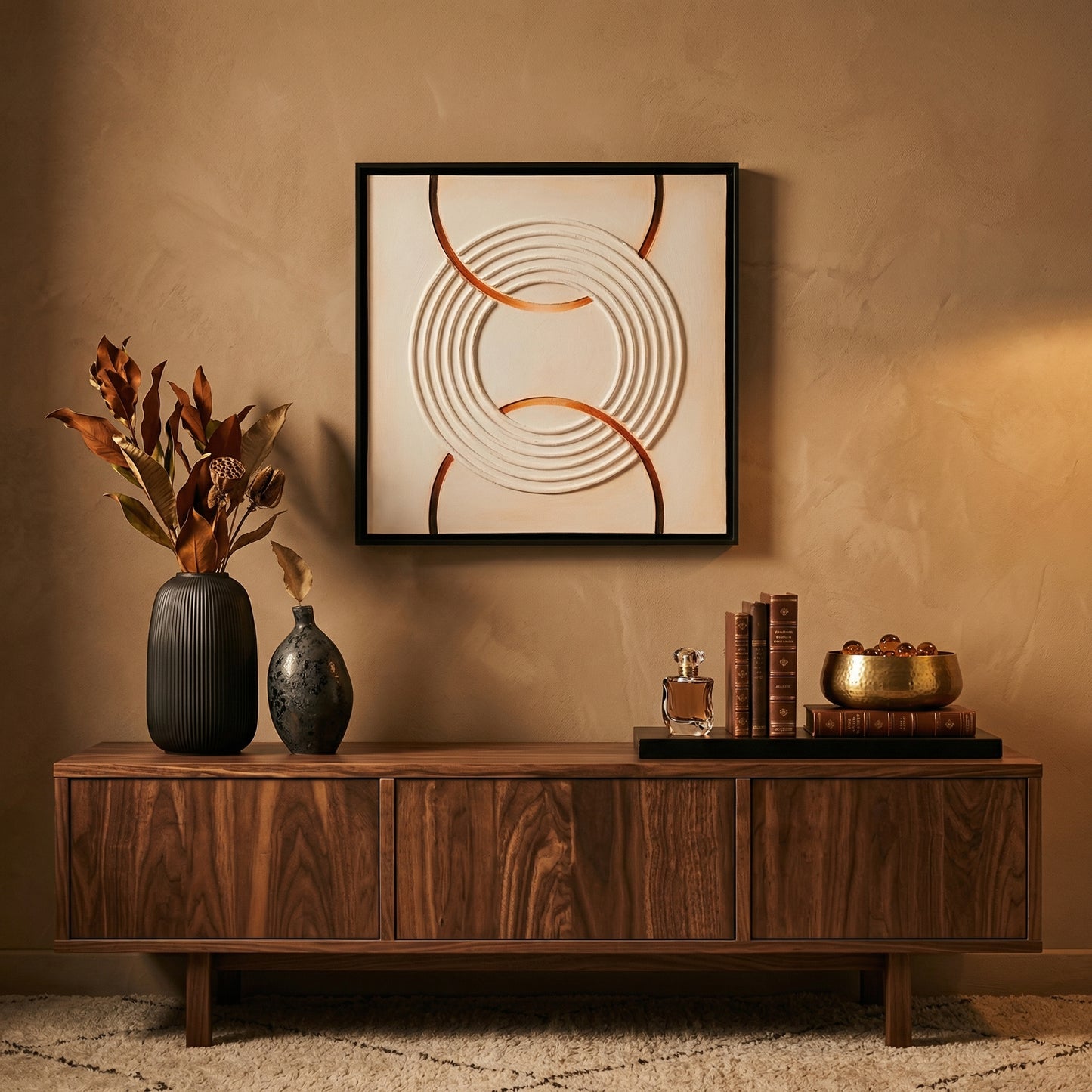 H10010 Modern Circular Texture Wall Art - Hussainor.com
