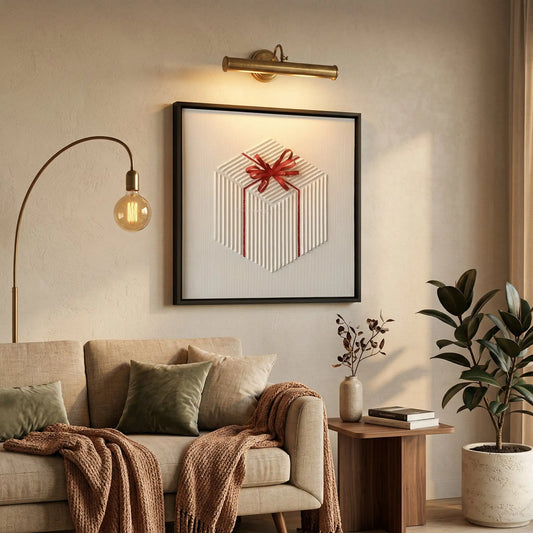 H10018 Minimal 3D Gift Box Design Texture Wall Art - Hussainor.com