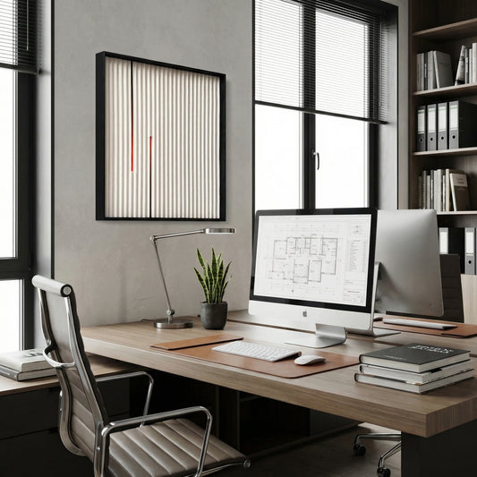 H10013 Vertical Line Texture Wall Art - Hussainor.com