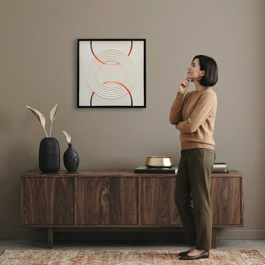 H10010 Modern Circular Texture Wall Art - Hussainor.com