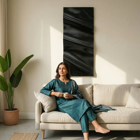 H10023  Wave Panel  Luxury 3D Wall Sculptural Art - Hussainor.com