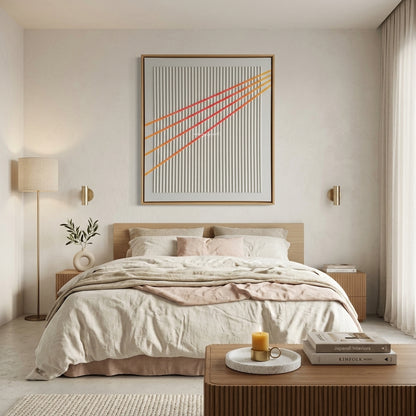 H1004  Modern Gradient Lines Textured Wall Art - Hussainor.com