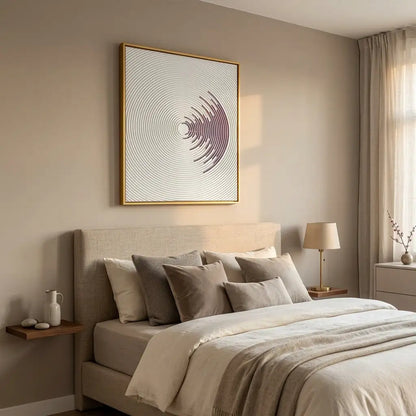 H10020  Concentric Circle Textured Wall Art - Hussainor.com
