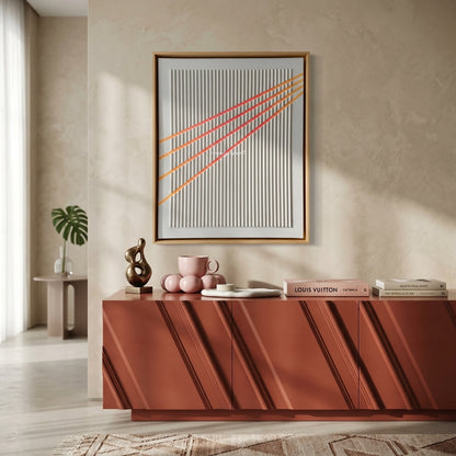 H1004  Modern Gradient Lines Textured Wall Art - Hussainor.com