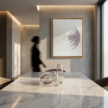 H10020  Concentric Circle Textured Wall Art - Hussainor.com