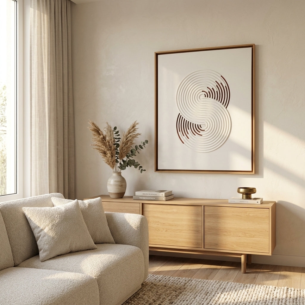 H1006  3D Spiral Curve Texture Wall Art - Hussainor.com