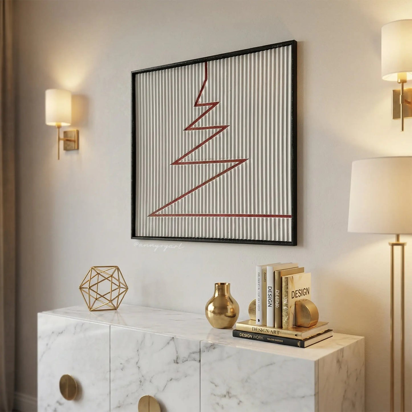 H10019  Modern Geometric Texture Art - Hussainor.com