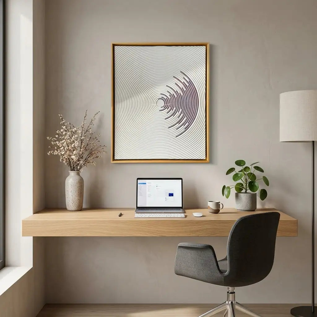 H10020  Concentric Circle Textured Wall Art - Hussainor.com