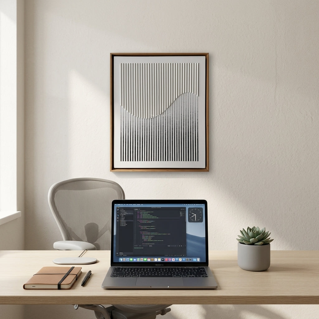 H1003  Abstract Wave Texture Wall Art - Hussainor.com