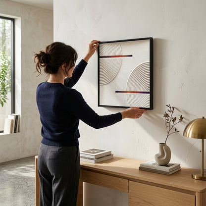 H1005  Modern Half Circle Texture Wall Art - Hussainor.com