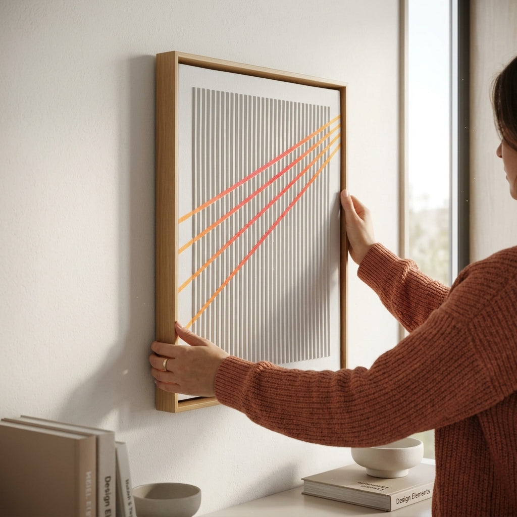 H1004  Modern Gradient Lines Textured Wall Art - Hussainor.com