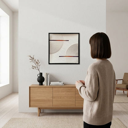 H1005  Modern Half Circle Texture Wall Art - Hussainor.com