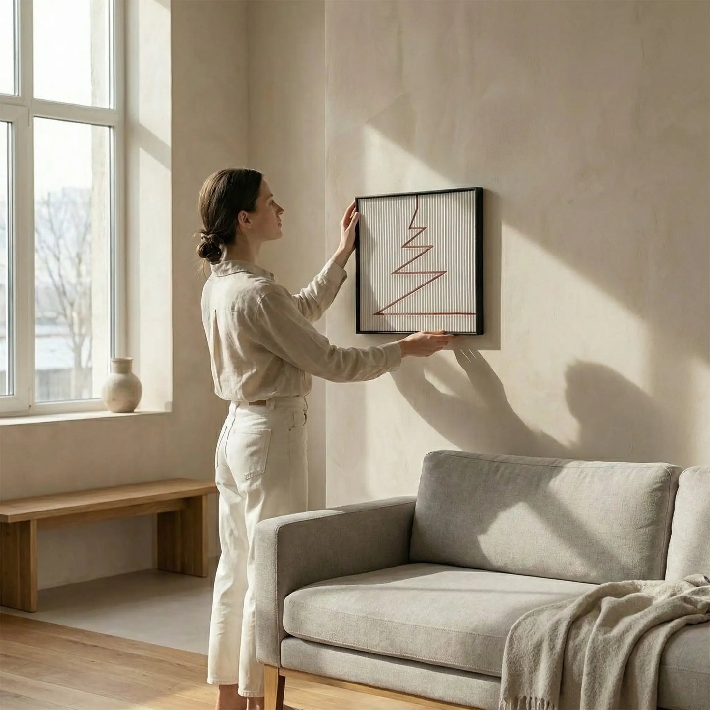 H10019  Modern Geometric Texture Art - Hussainor.com