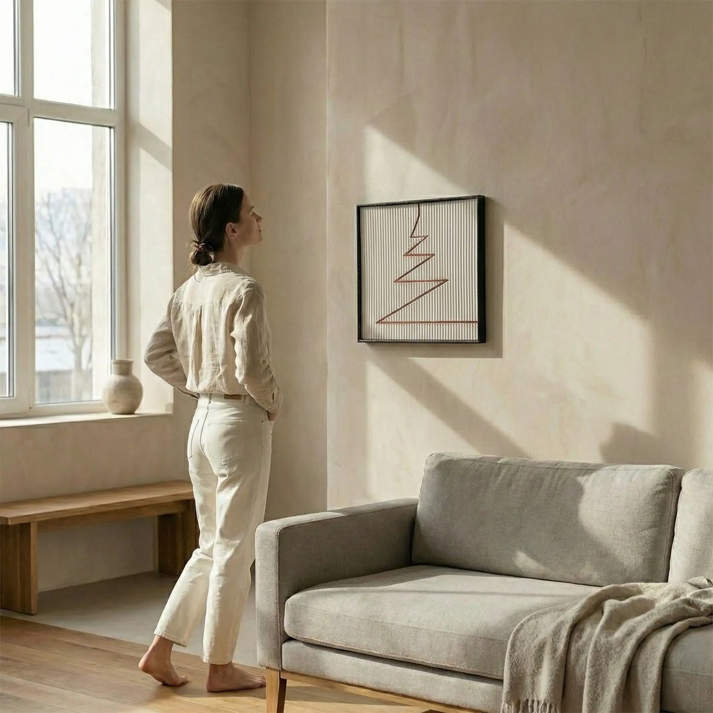 H10019  Modern Geometric Texture Art - Hussainor.com