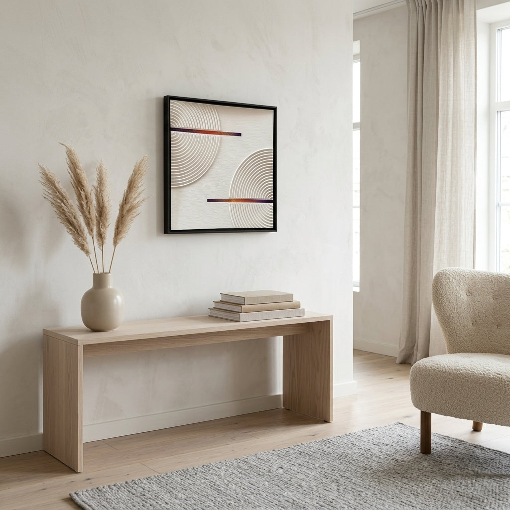 H1005  Modern Half Circle Texture Wall Art - Hussainor.com