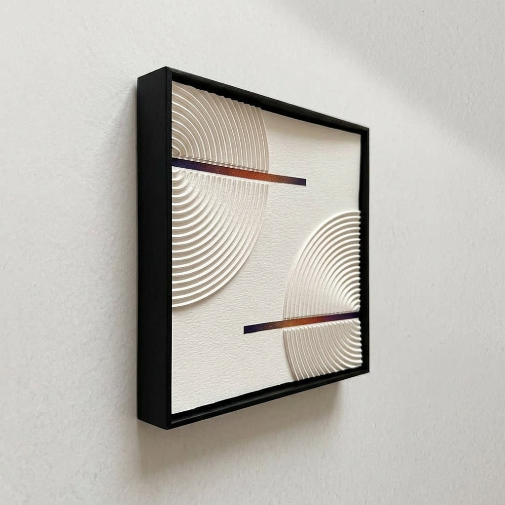 H1005  Modern Half Circle Texture Wall Art - Hussainor.com