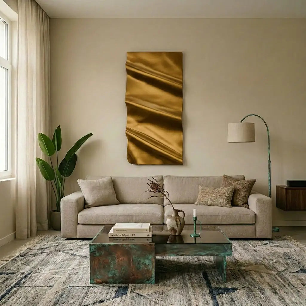 H10023  Wave Panel  Luxury 3D Wall Sculptural Art - Hussainor.com