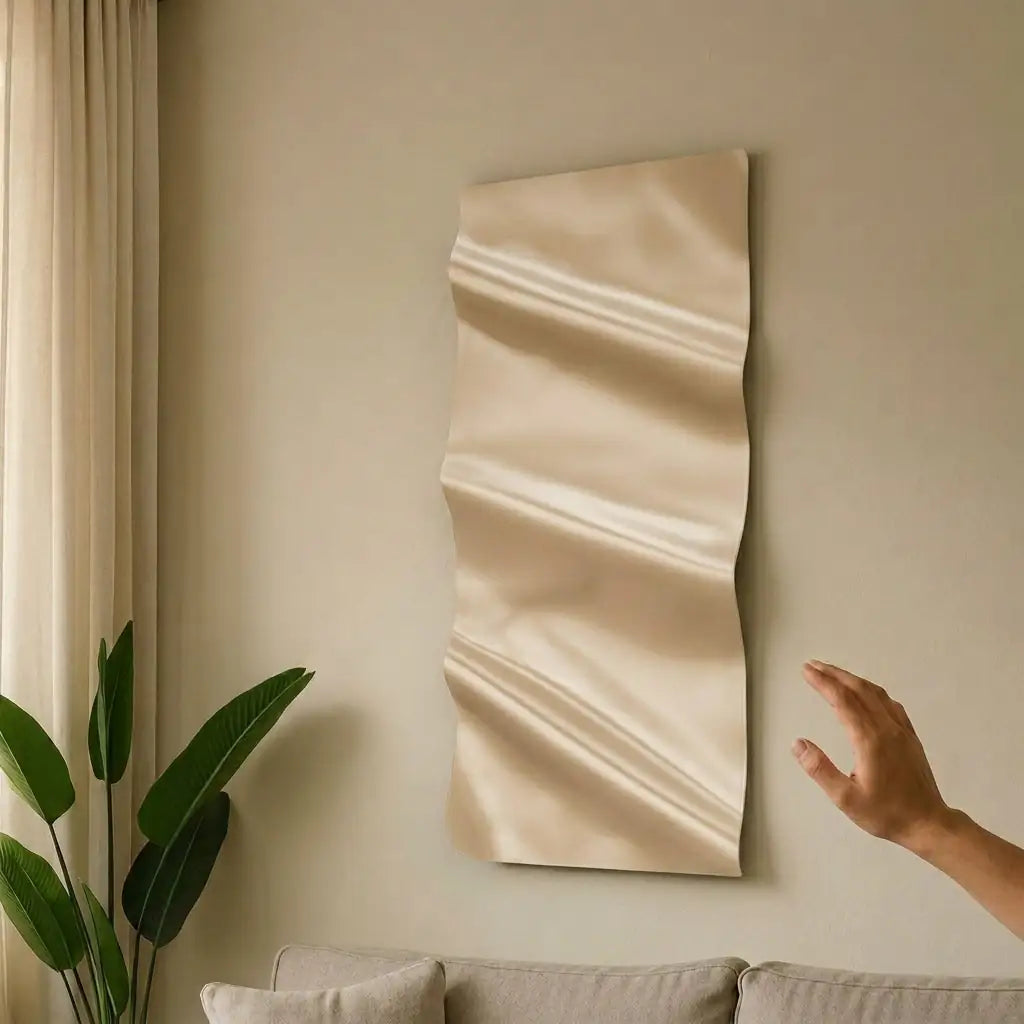 H10023  Wave Panel  Luxury 3D Wall Sculptural Art - Hussainor.com