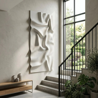 H10025  Luxe Flow Texture Panel Sculptural  Art - Hussainor.com