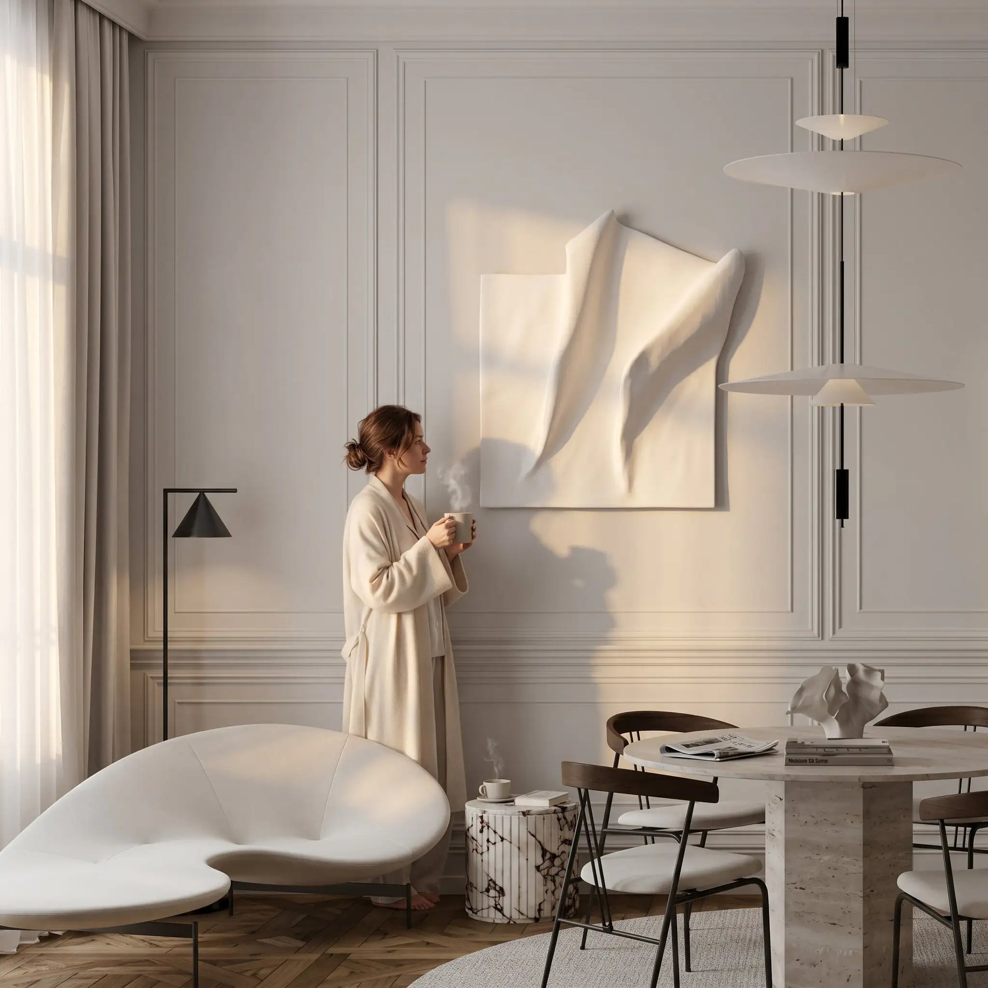 H10028  Soft Fold Panel  Wall Sculpture Art - Hussainor.com