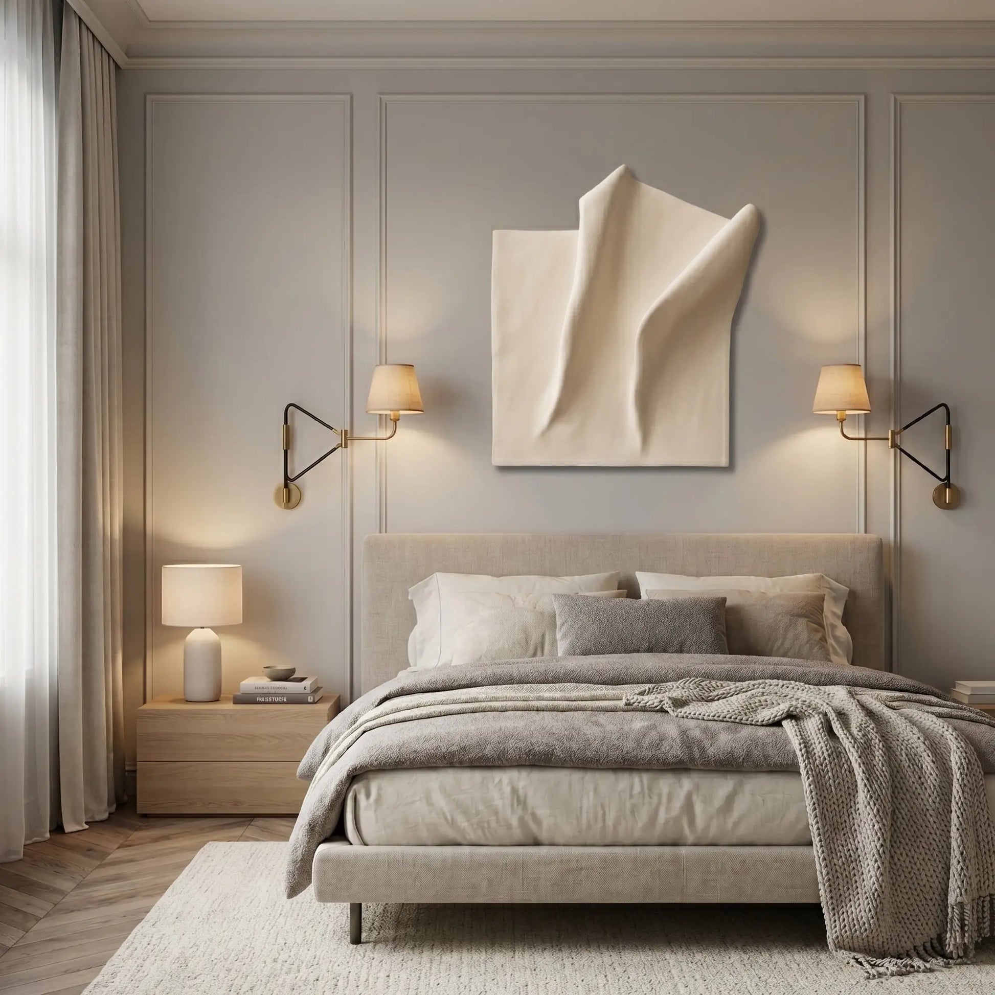 H10028  Soft Fold Panel  Wall Sculpture Art - Hussainor.com