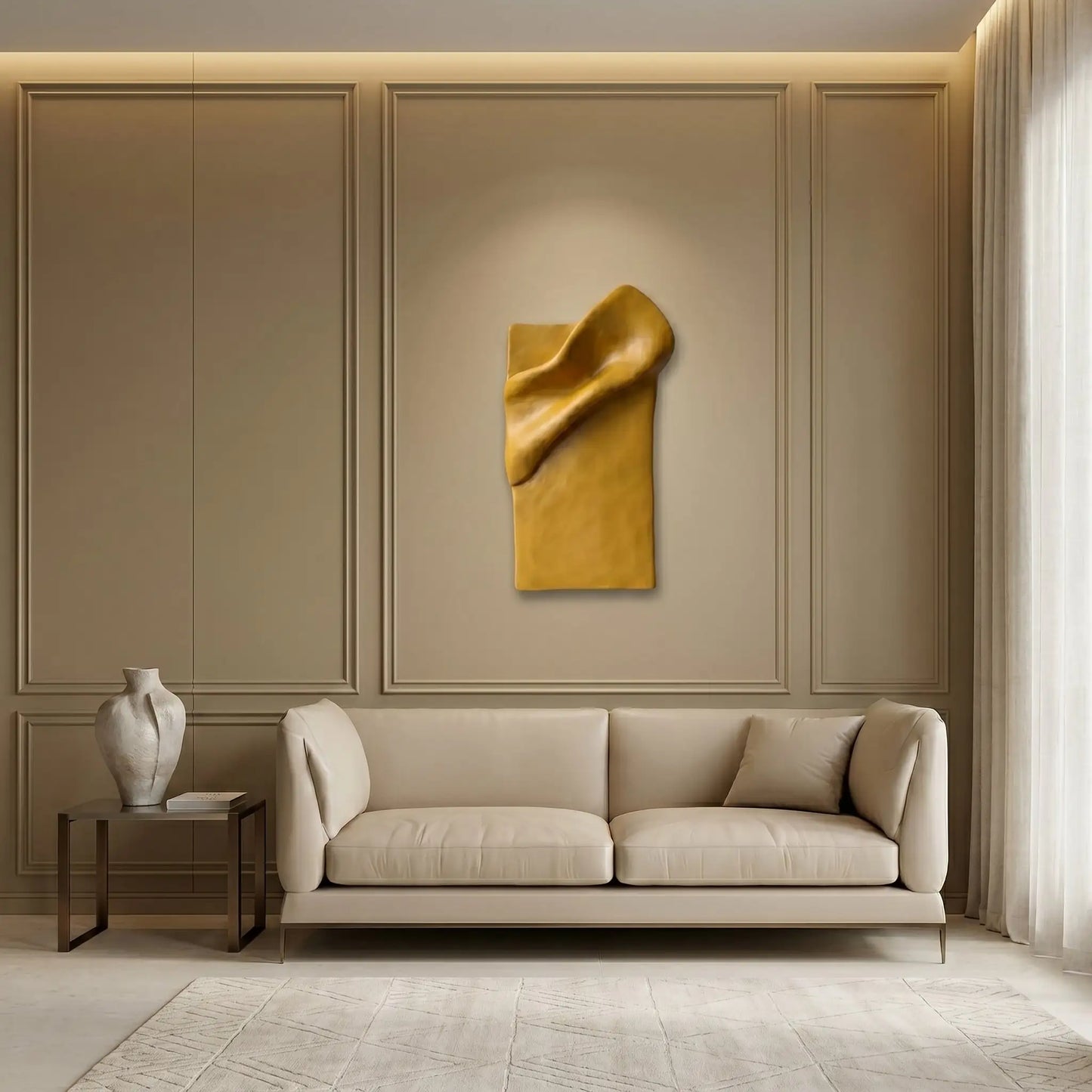 H10029  Soft Sculpt Wall Panel  Luxury Minimal Decor - Hussainor.com