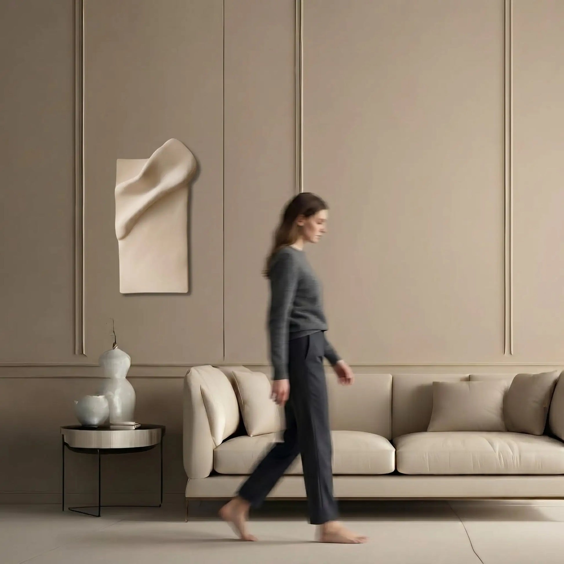 H10029  Soft Sculpt Wall Panel  Luxury Minimal Decor - Hussainor.com