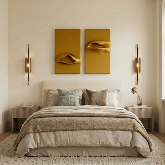 H10031  Soft Sculpt Duo Abstract Wall Decor - Hussainor.com