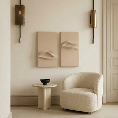 H10031  Soft Sculpt Duo Abstract Wall Decor - Hussainor.com