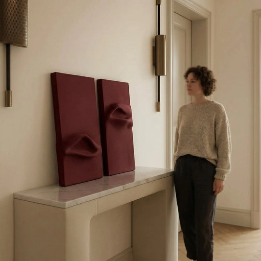 H10031  Soft Sculpt Duo Abstract Wall Decor - Hussainor.com