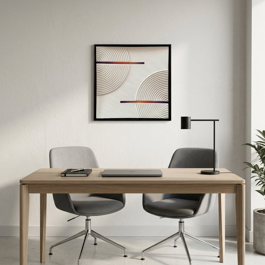 H1005  Modern Half Circle Texture Wall Art - Hussainor.com