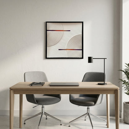 H1005  Modern Half Circle Texture Wall Art - Hussainor.com