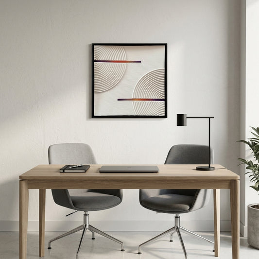 H1005  Modern Half Circle Texture Wall Art - Hussainor.com