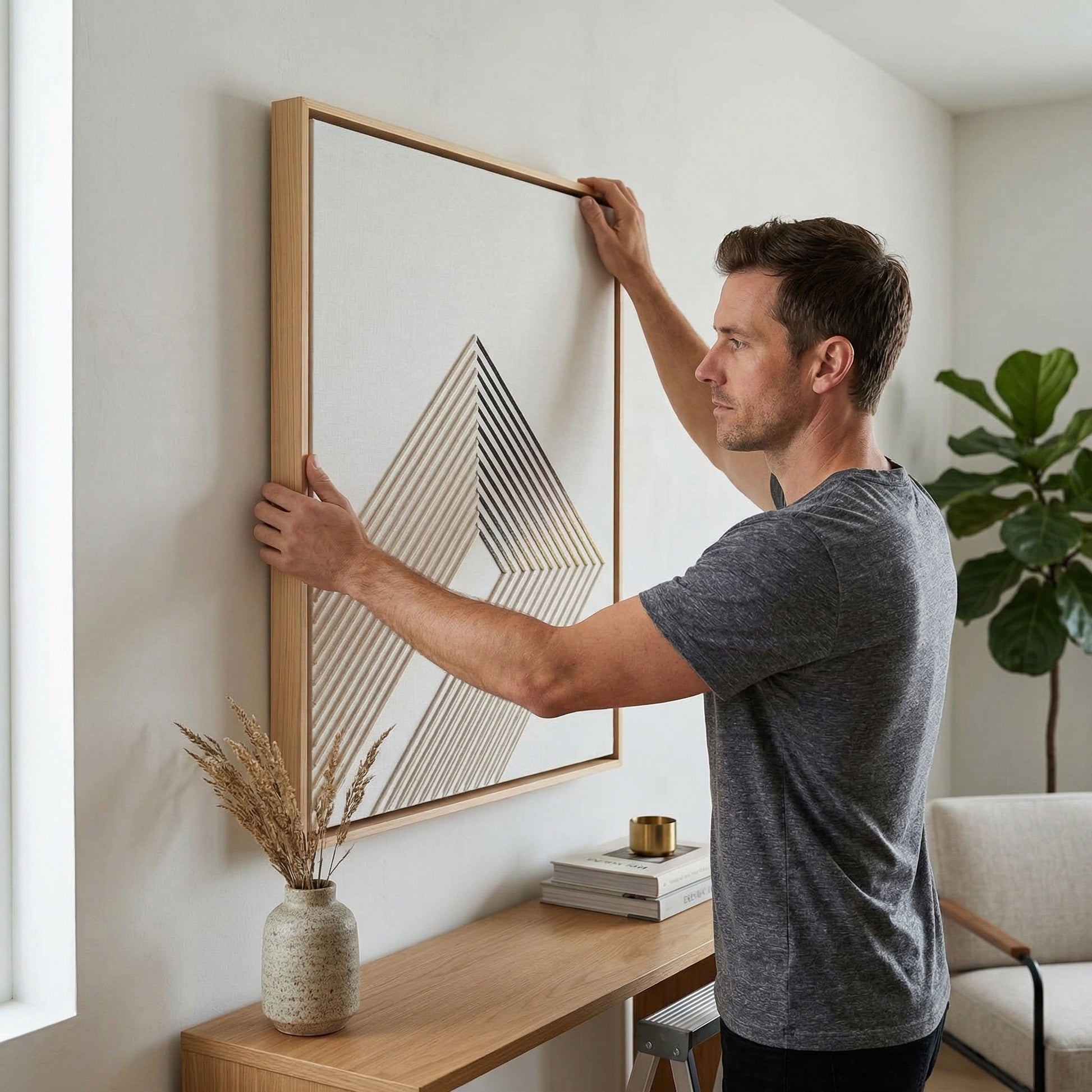 H10014  Abstract Flow Line Texture Wall Art - Hussainor.com