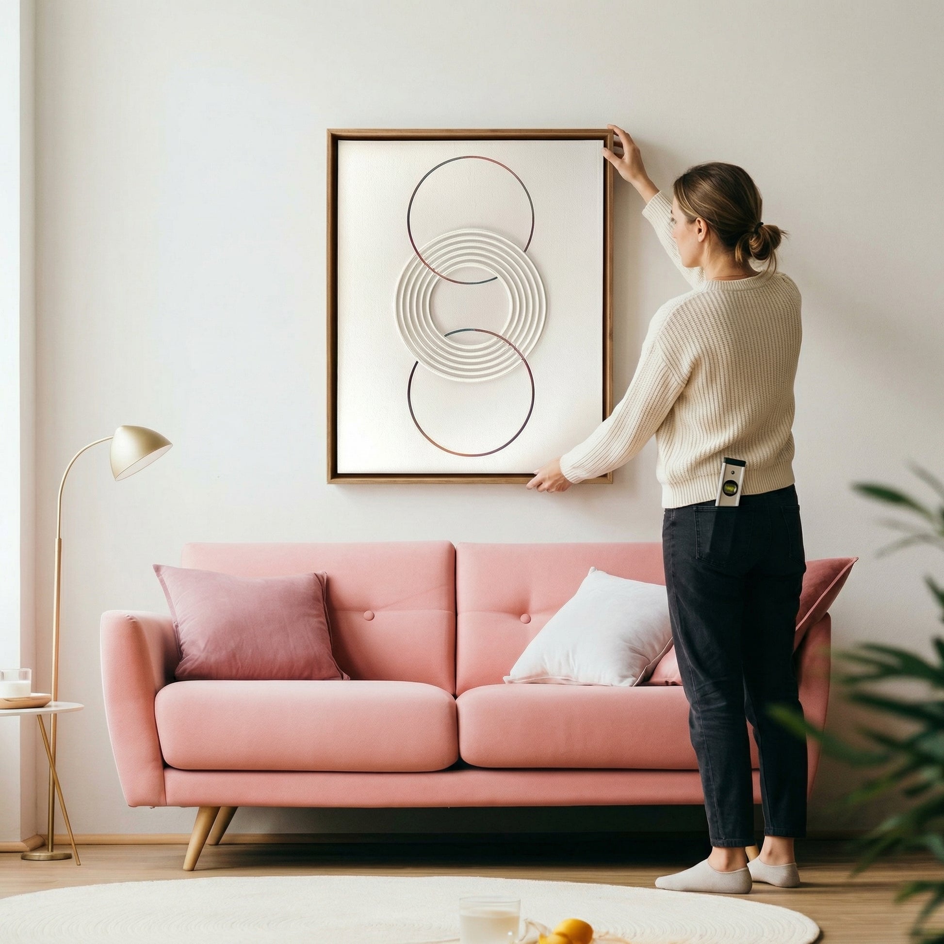 H1009  Soft Aesthetic Circle Wall Art - Hussainor.com