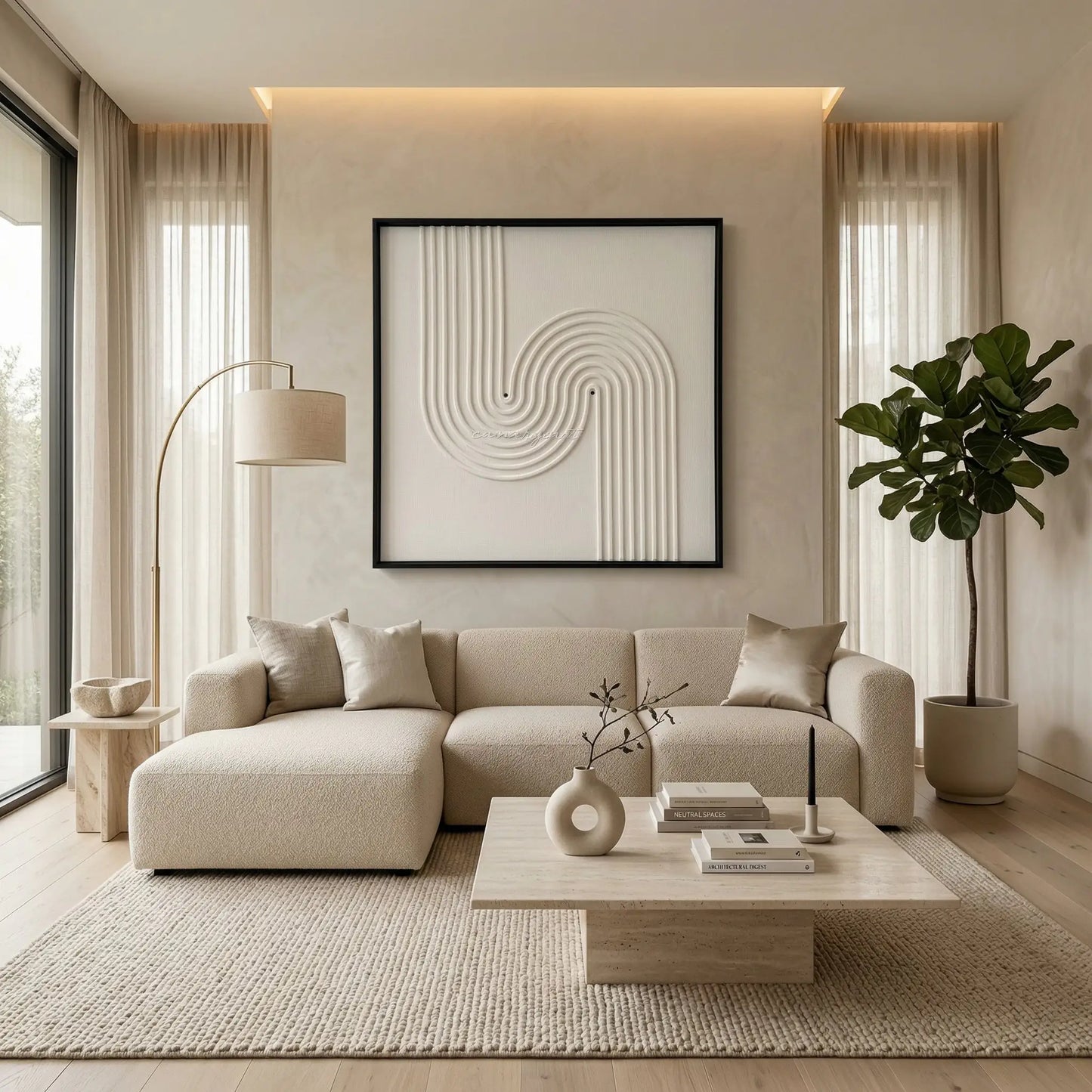 H10017  Abstract Flow Texture Wall Art - Hussainor.com