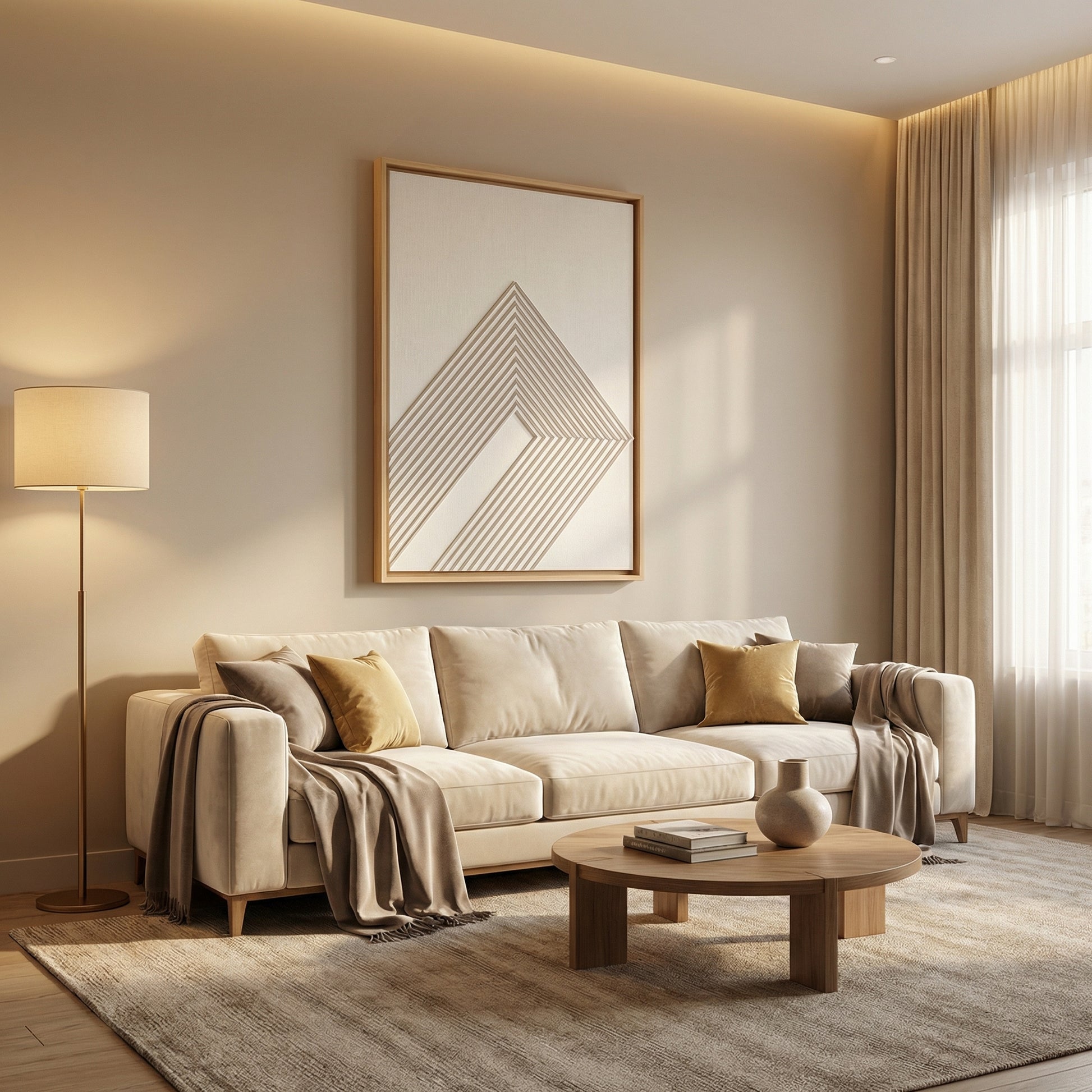 H10014  Abstract Flow Line Texture Wall Art - Hussainor.com