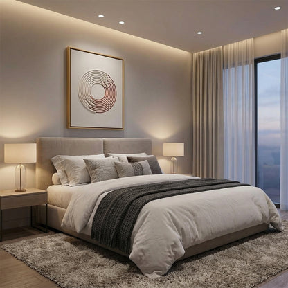 H10015  Abstract Circular Texture Wall Art - Hussainor.com