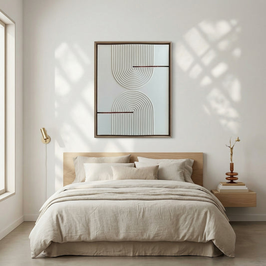H1008  Refined Geometry Texture Wall Art - Hussainor.com