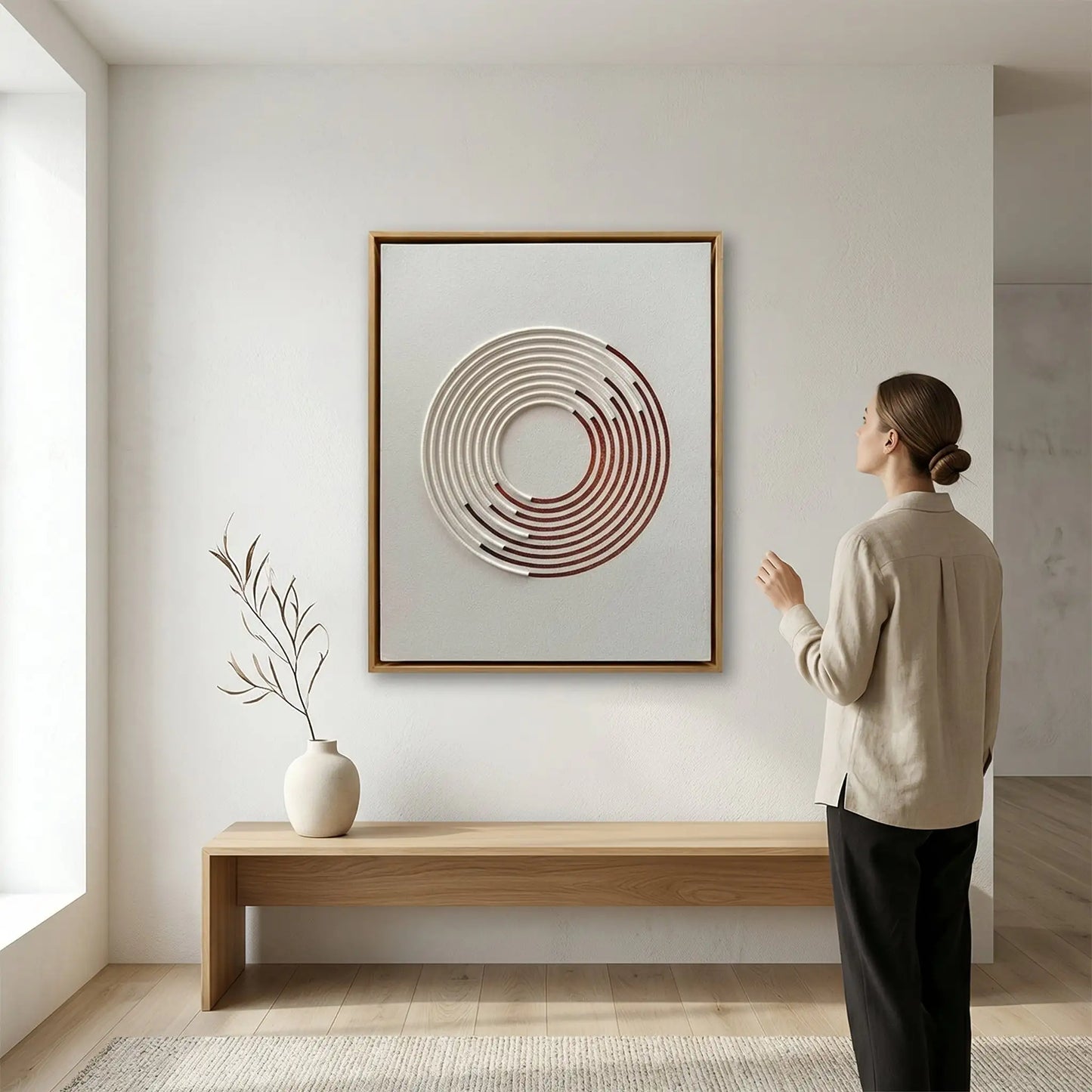 H10015  Abstract Circular Texture Wall Art - Hussainor.com