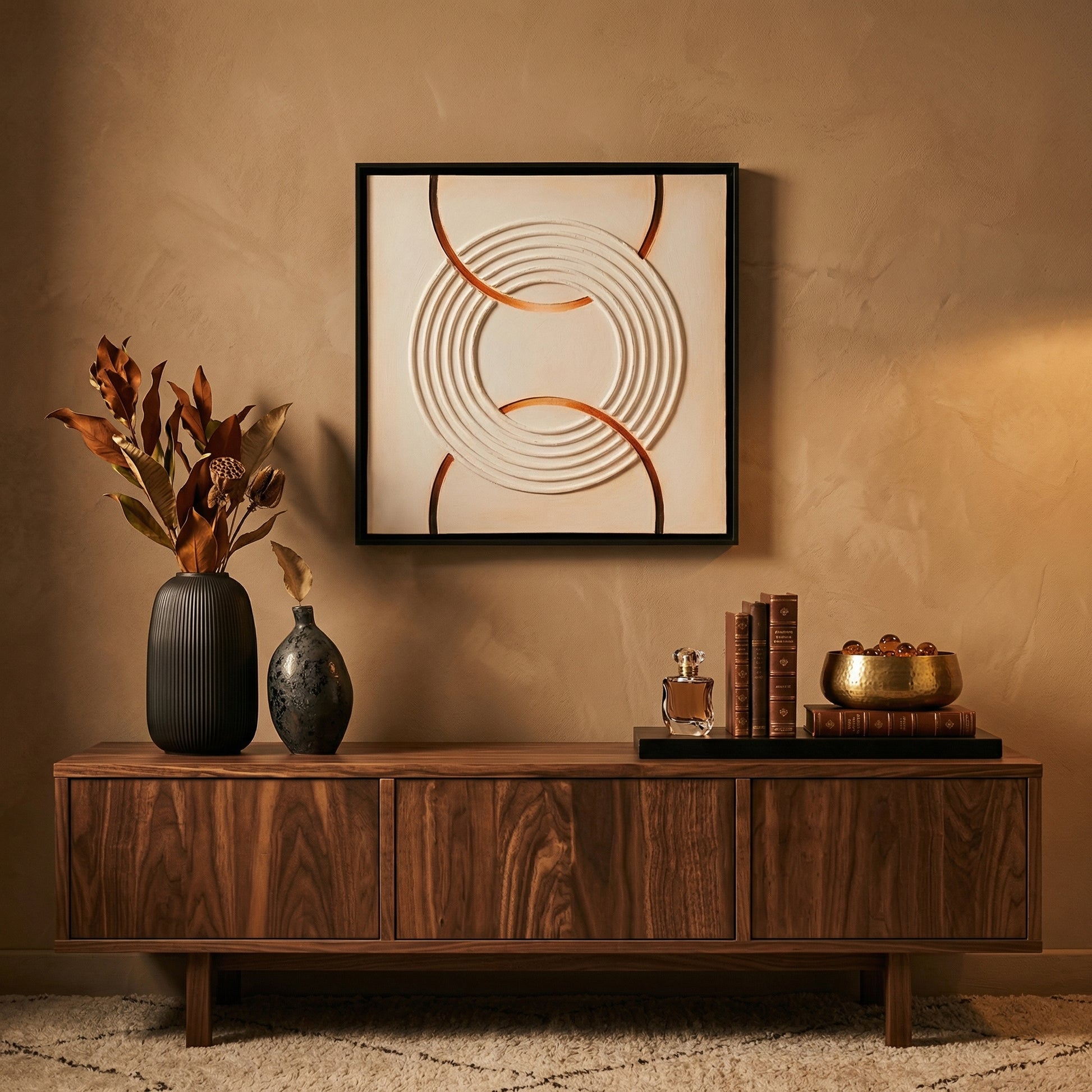 H10010 Modern Circular Texture Wall Art - Hussainor.com