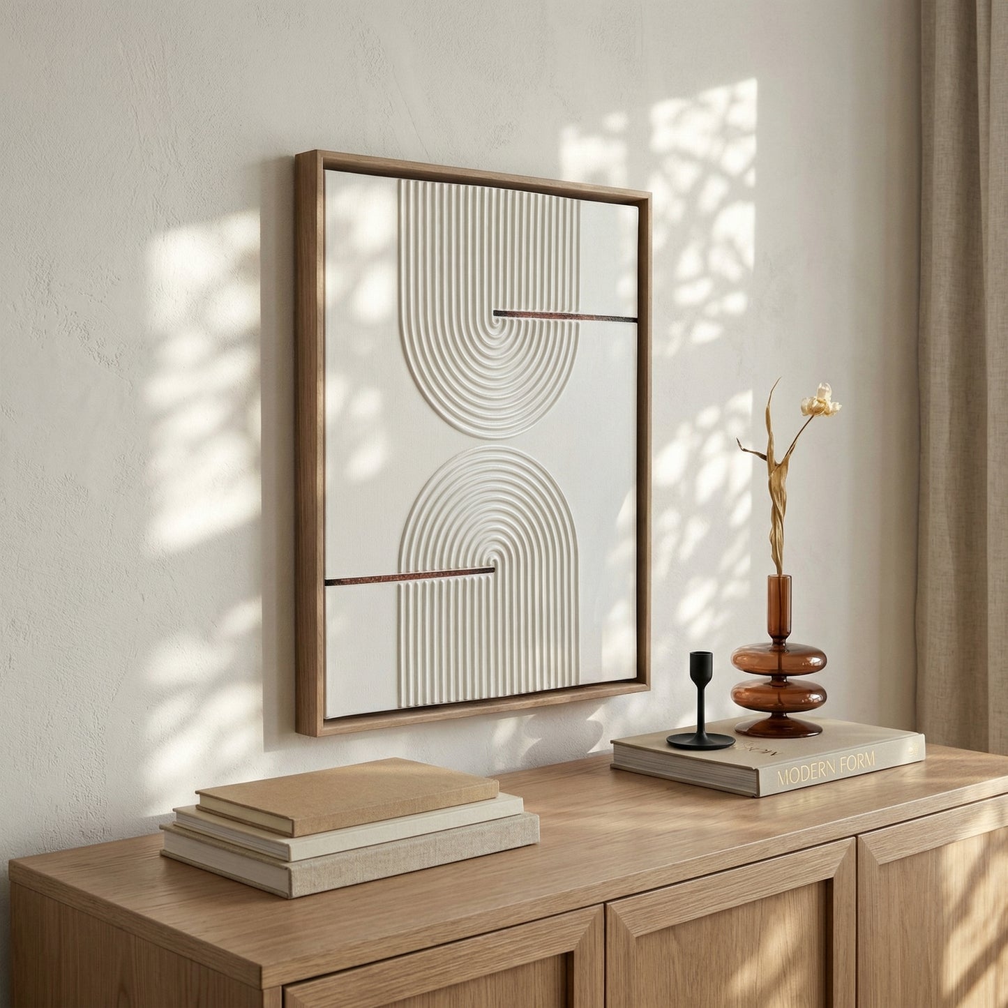 H1008  Refined Geometry Texture Wall Art - Hussainor.com