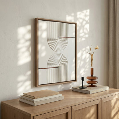 H1008  Refined Geometry Texture Wall Art - Hussainor.com