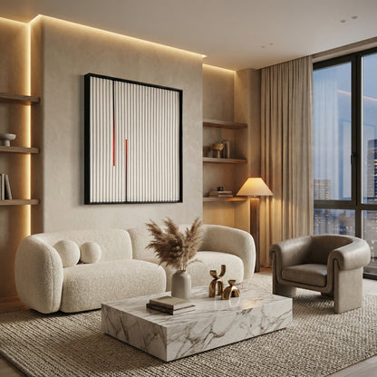 H10013  Vertical Line Texture Wall Art - Hussainor.com