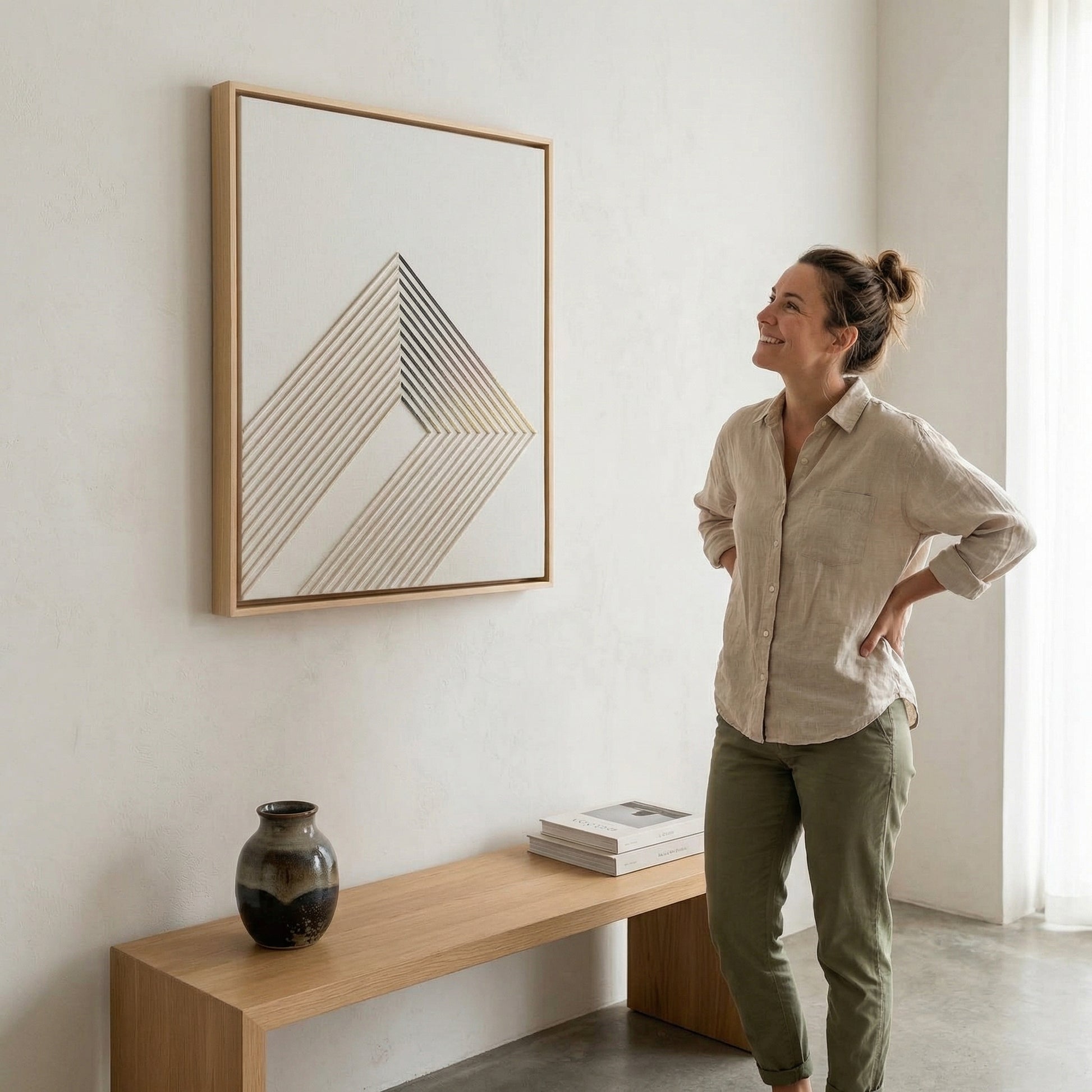 H10014  Abstract Flow Line Texture Wall Art - Hussainor.com