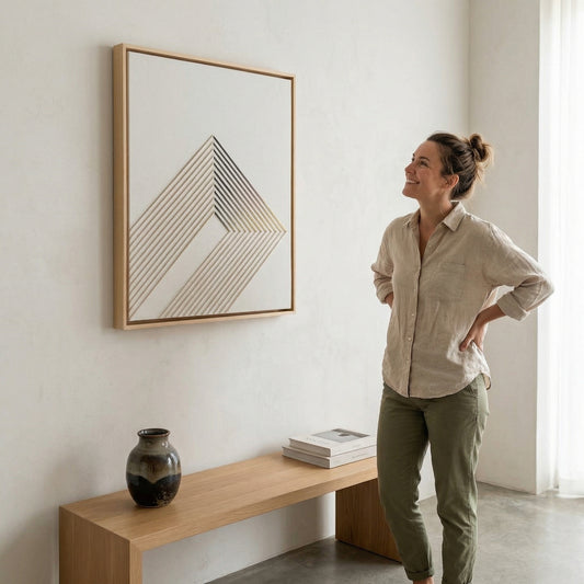 H10014  Abstract Flow Line Texture Wall Art - Hussainor.com